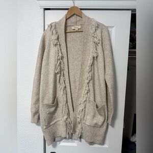 Nurture Cream Fringe Cardigan